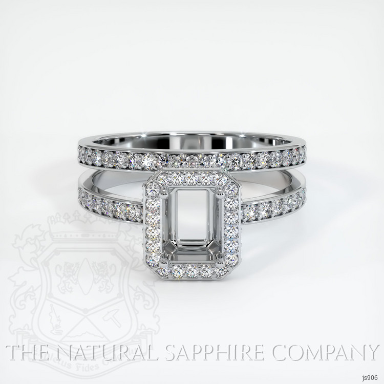 14K White Gold Pave Ring Setting