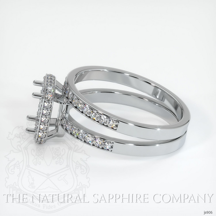 14K White Gold Pave Ring Setting