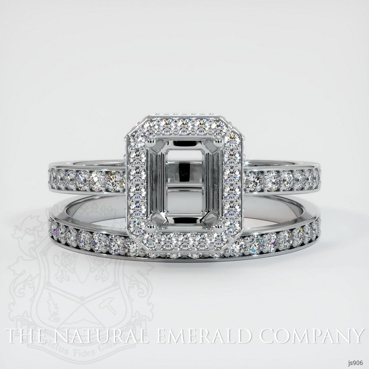 18K White Gold Pave Ring Setting