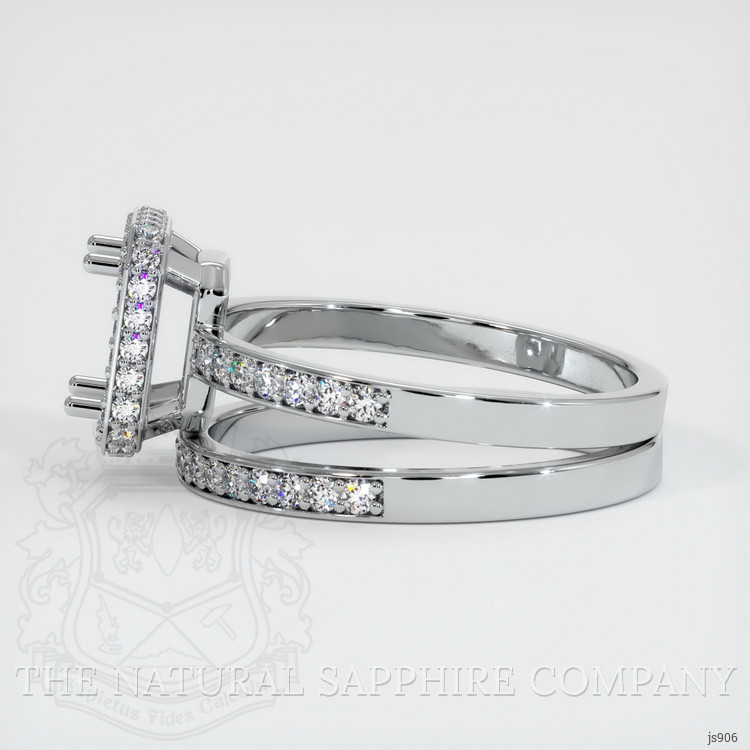 18K White Gold Pave Ring Setting