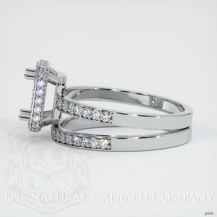 18K White Gold Pave Ring Setting