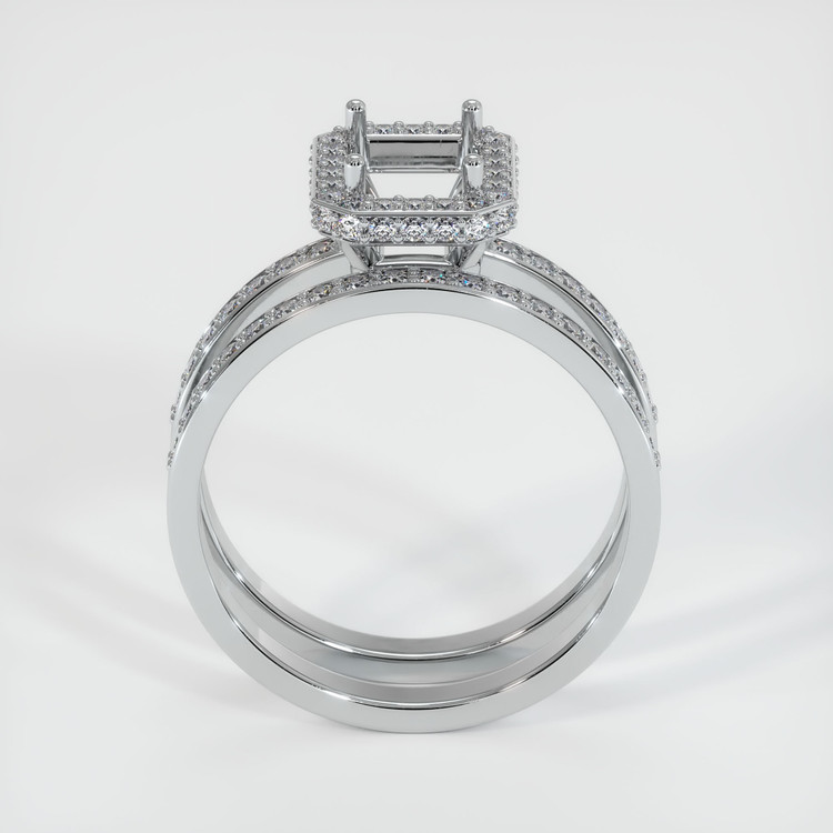 18K White Gold Pave Ring Setting