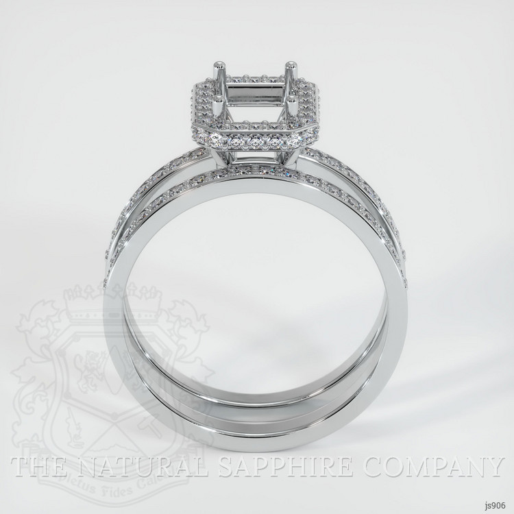 18K White Gold Pave Ring Setting
