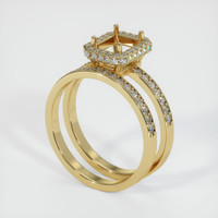 14K Yellow Gold Pave Ring Setting Video