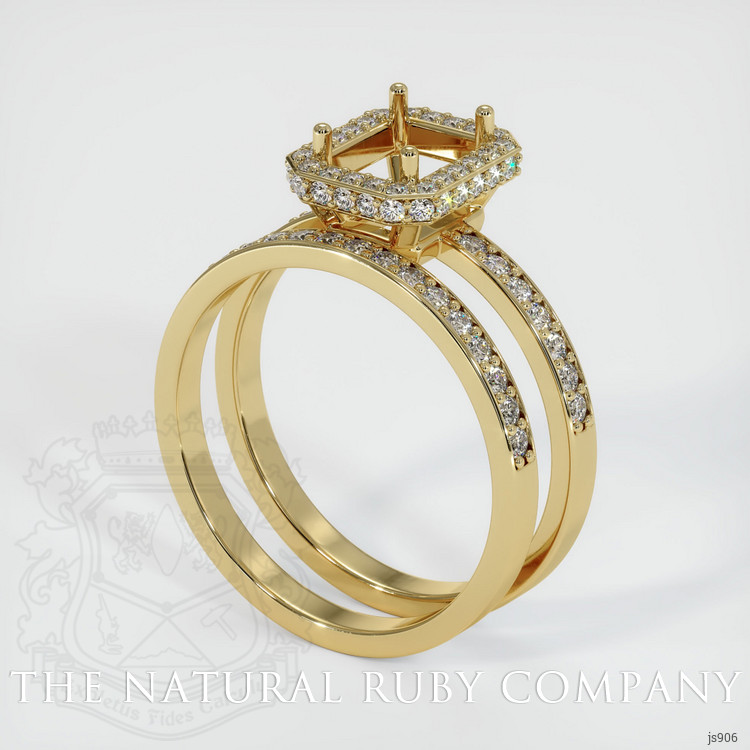 14K Yellow Gold Pave Ring Setting