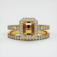 14K Yellow Gold Pave Ring Setting Image