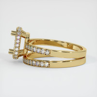 14K Yellow Gold Pave Ring Setting Image
