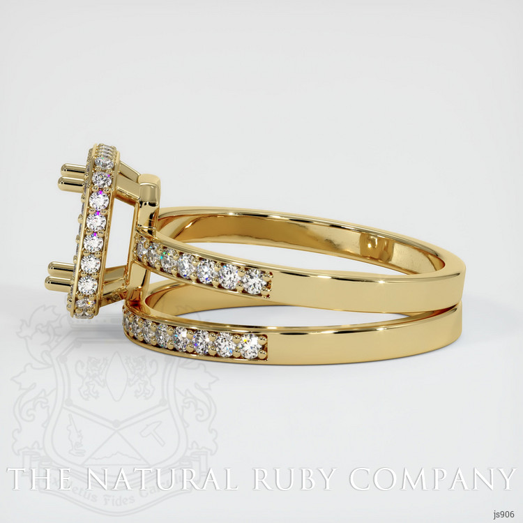 14K Yellow Gold Pave Ring Setting
