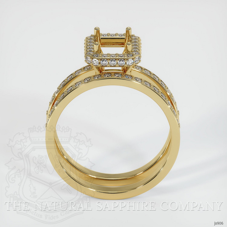 14K Yellow Gold Pave Ring Setting