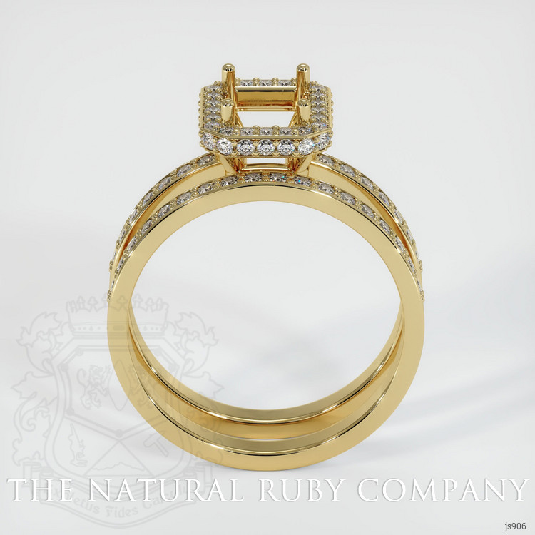 14K Yellow Gold Pave Ring Setting