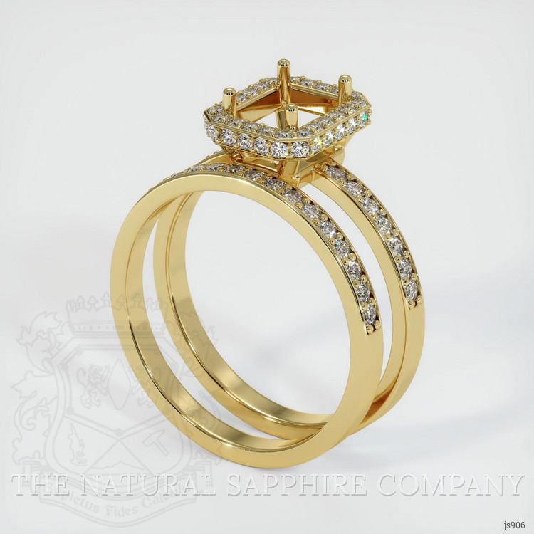 18K Yellow Gold Pave Ring Setting