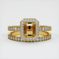 18K Yellow Gold Pave Ring Setting Image