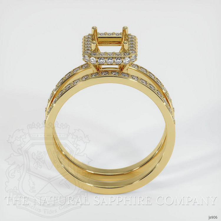 18K Yellow Gold Pave Ring Setting