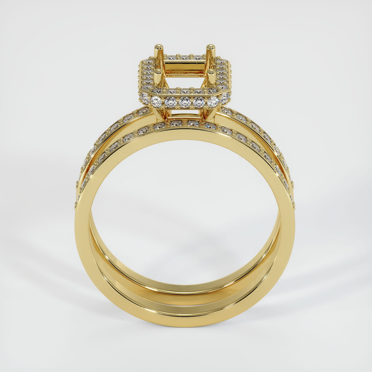 18K Yellow Gold Pave Ring Setting