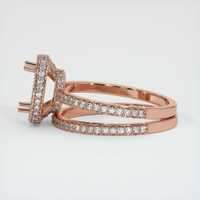 14K Rose Gold Pave Ring Setting Image