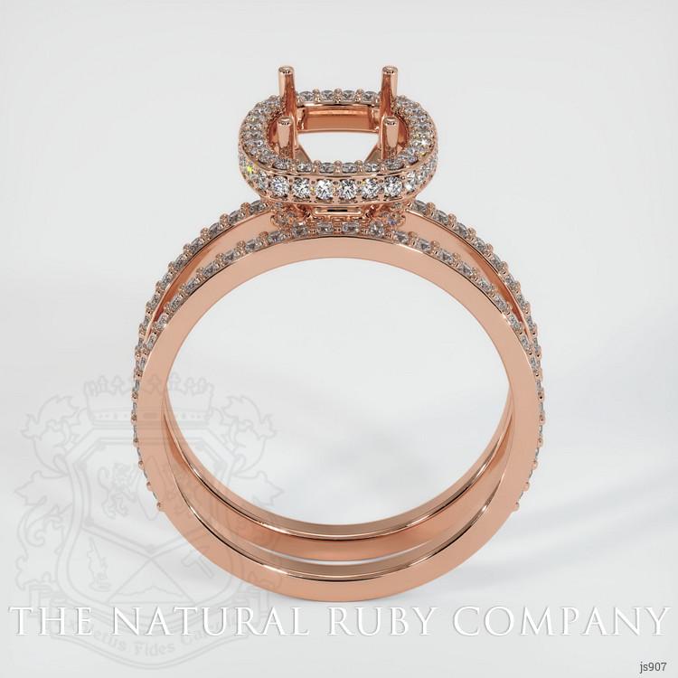 14K Rose Gold Pave Ring Setting