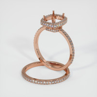 14K Rose Gold Pave Ring Setting Image