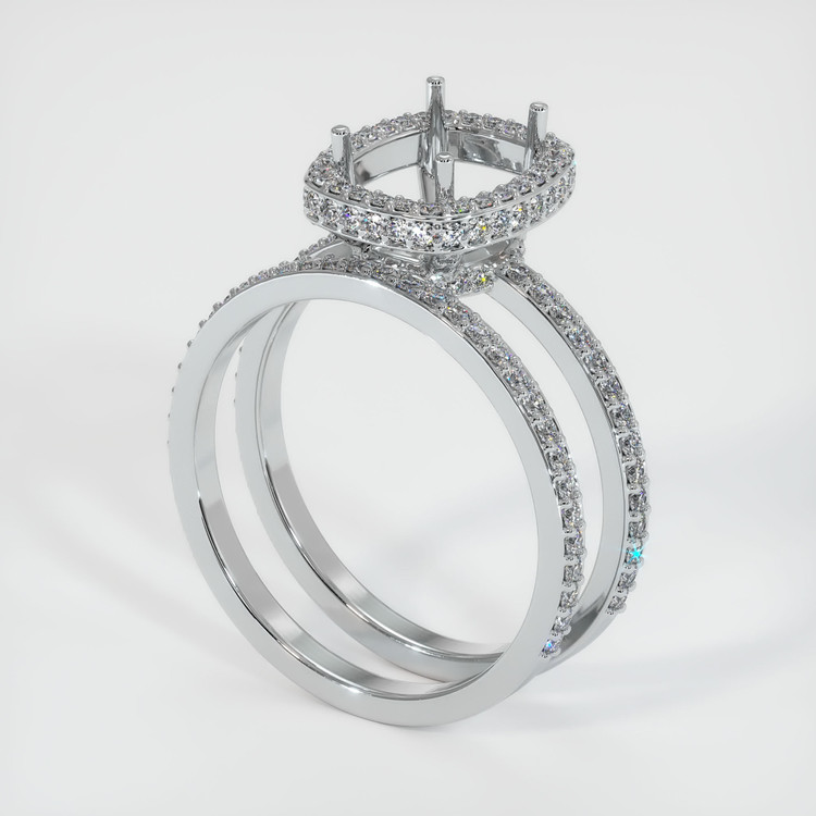 Silver Pave Ring Setting