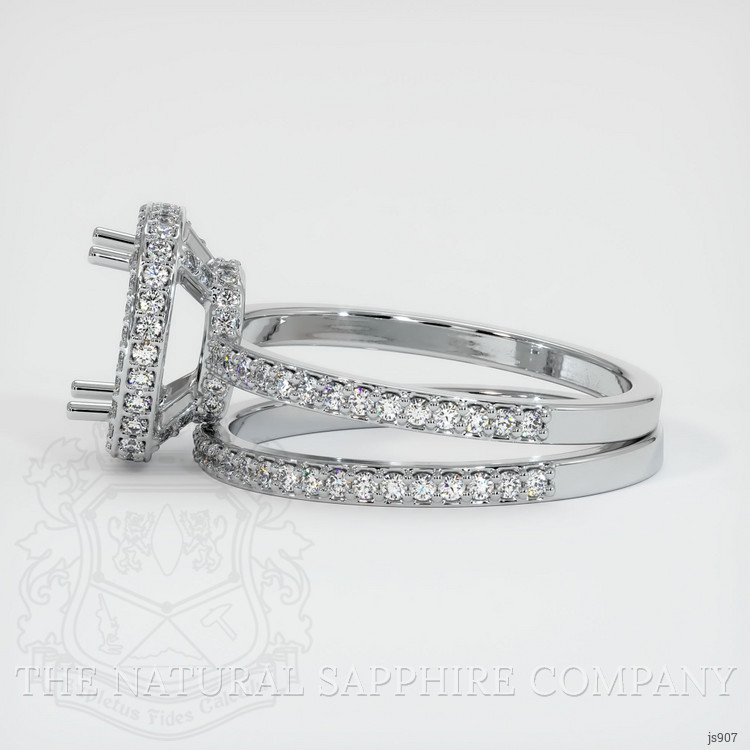 10K White Gold Pave Ring Setting