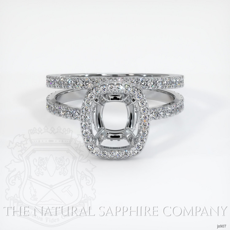 14K White Gold Pave Ring Setting