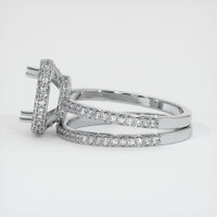 14K White Gold Pave Ring Setting Image