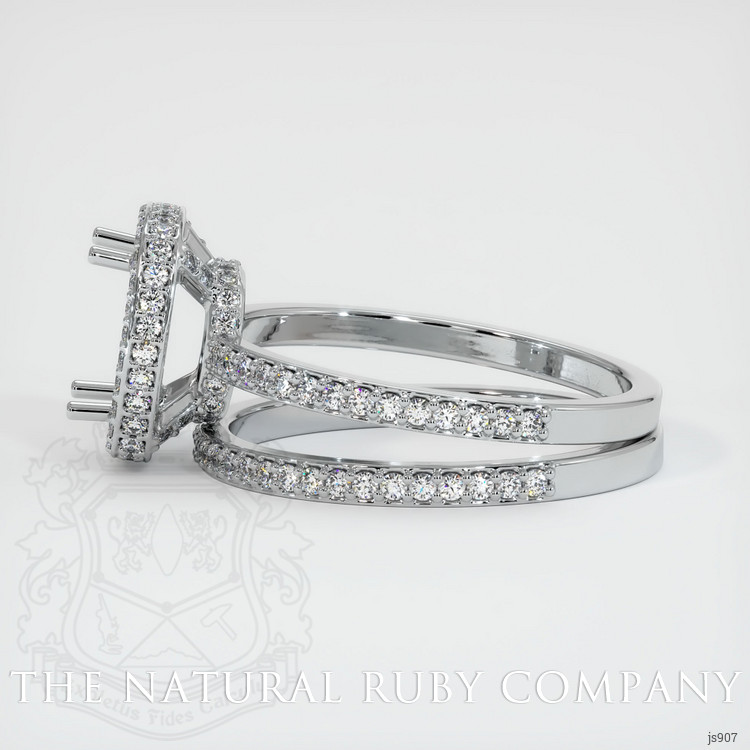 14K White Gold Pave Ring Setting
