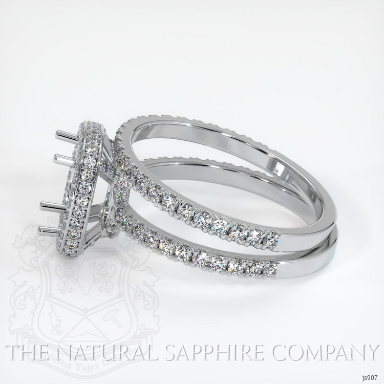 14K White Gold Pave Ring Setting