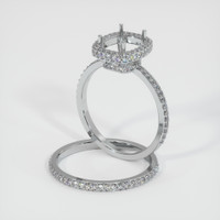 14K White Gold Pave Ring Setting Image