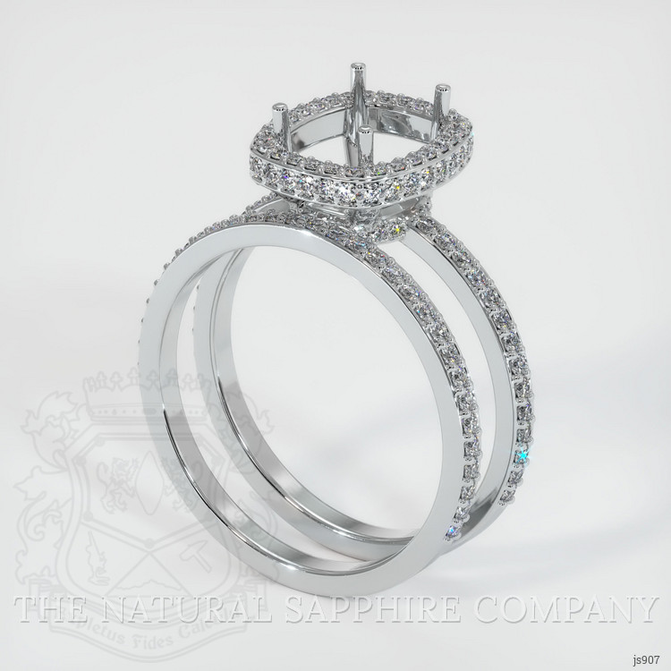 18K White Gold Pave Ring Setting