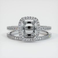 18K White Gold Pave Ring Setting Image