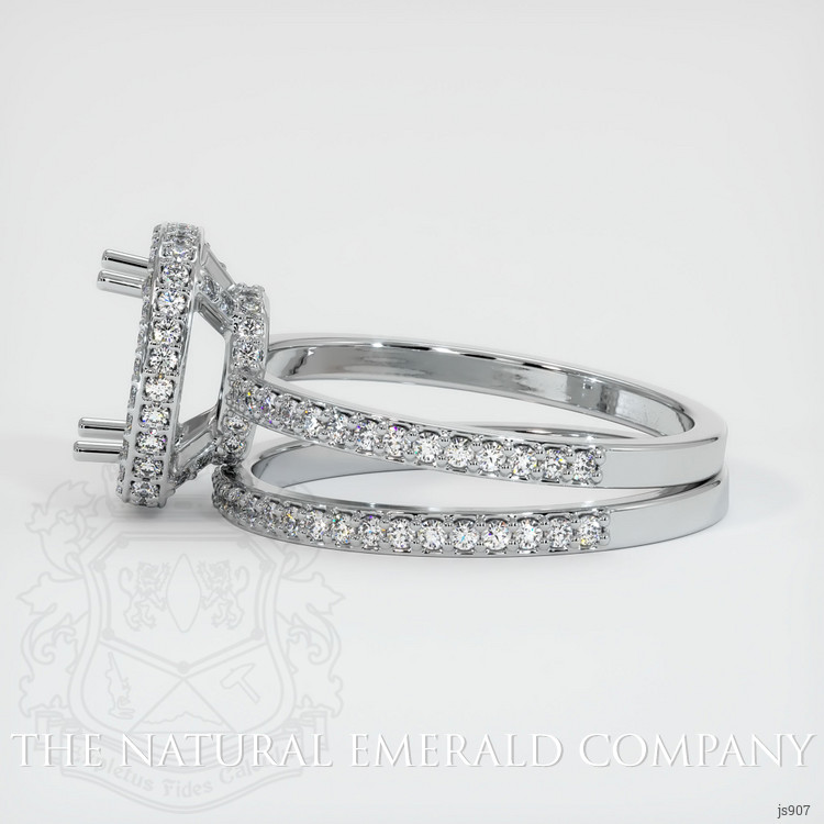 18K White Gold Pave Ring Setting