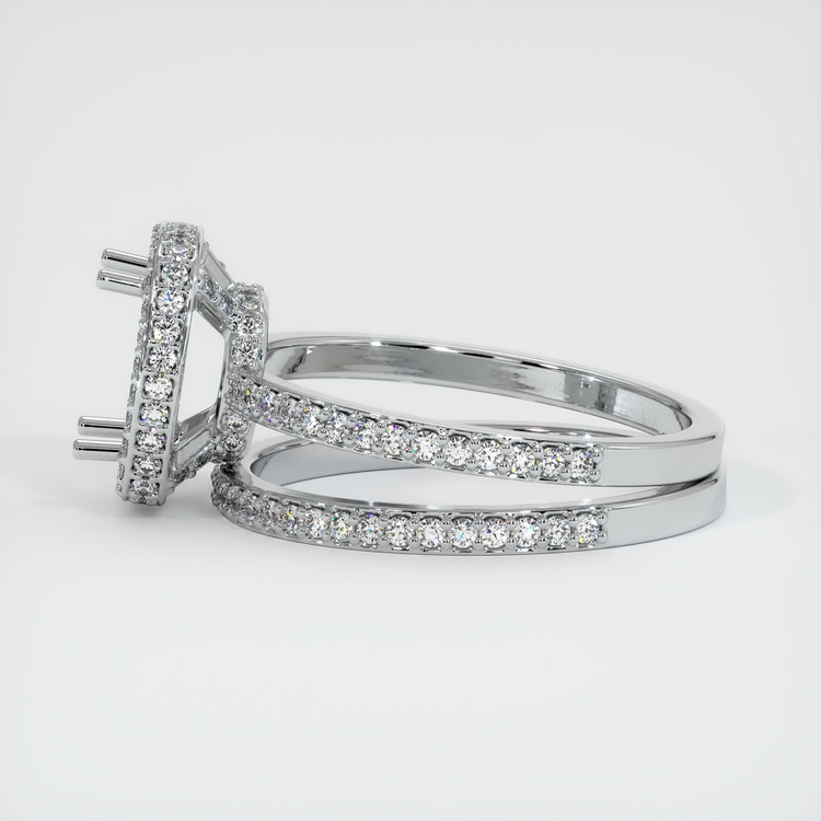 18K White Gold Pave Ring Setting