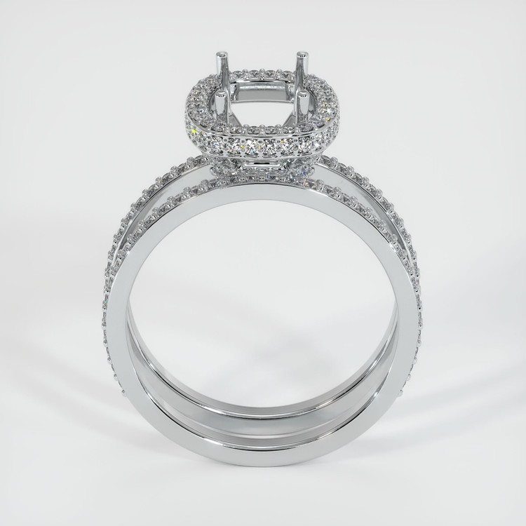 18K White Gold Pave Ring Setting