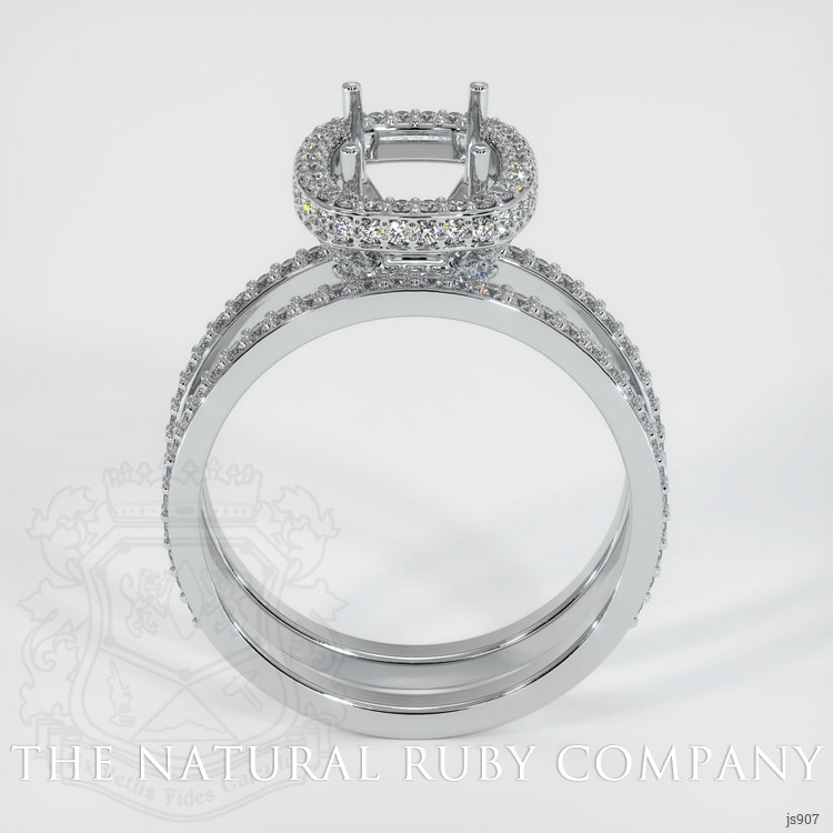 18K White Gold Pave Ring Setting