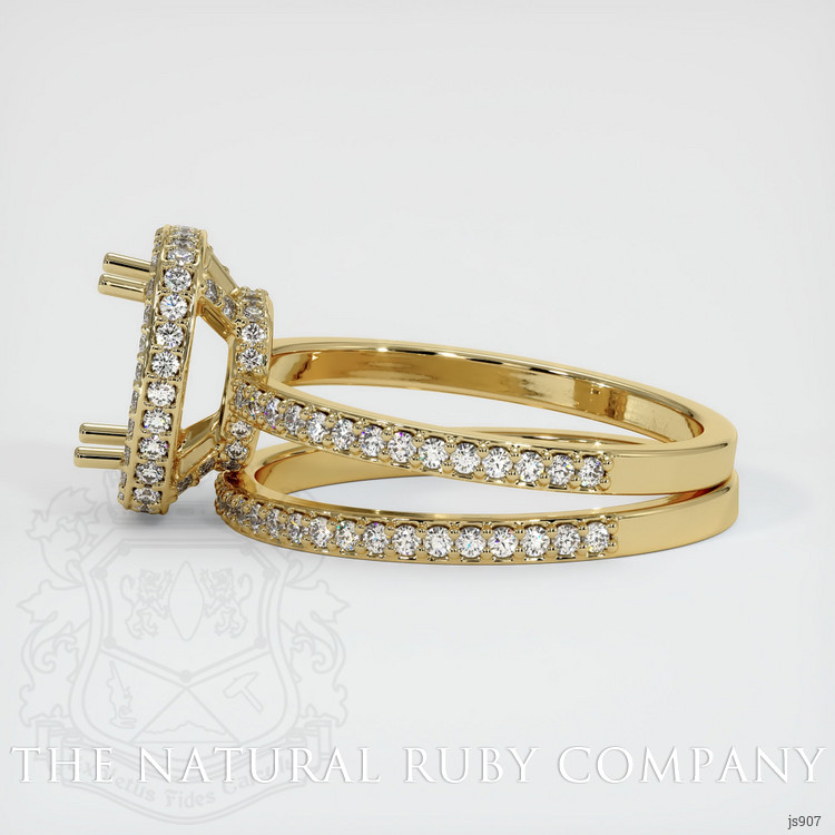 14K Yellow Gold Pave Ring Setting
