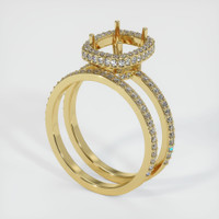 18K Yellow Gold Pave Ring Setting Video