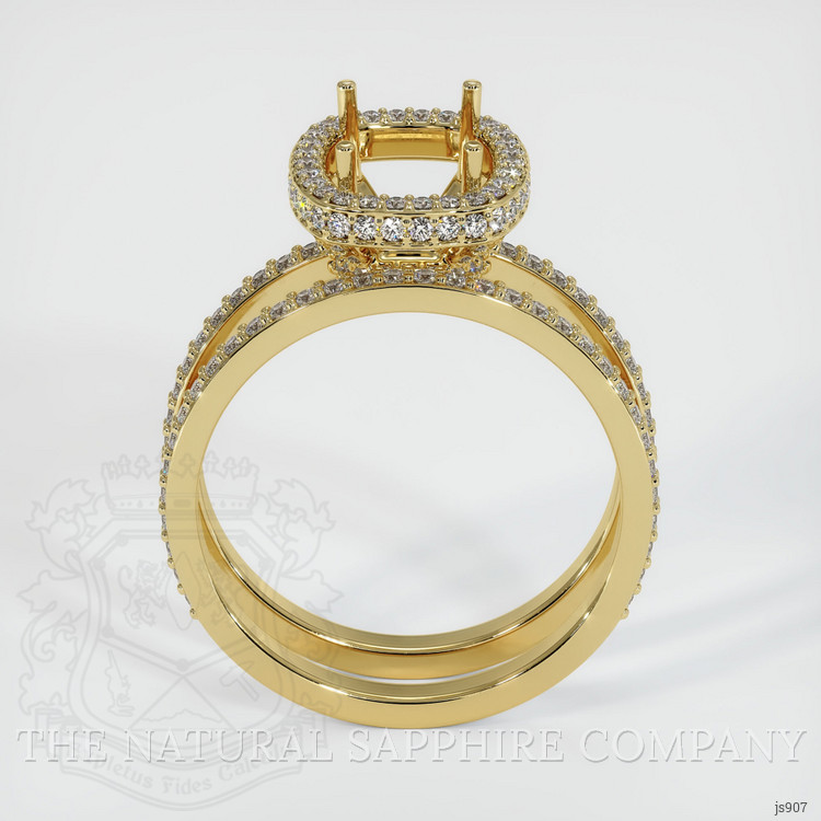 18K Yellow Gold Pave Ring Setting