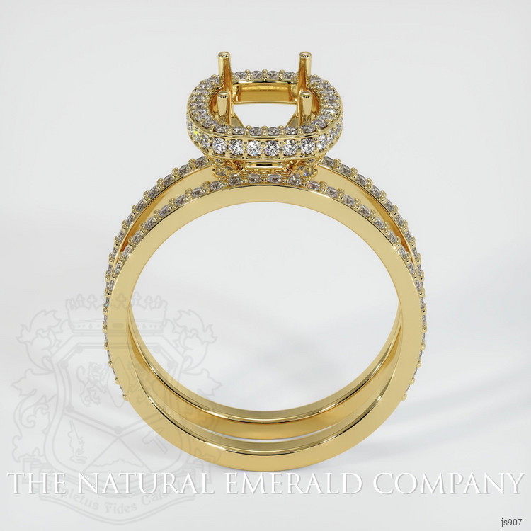 18K Yellow Gold Pave Ring Setting