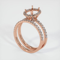 14K Rose Gold Pave Ring Setting Video