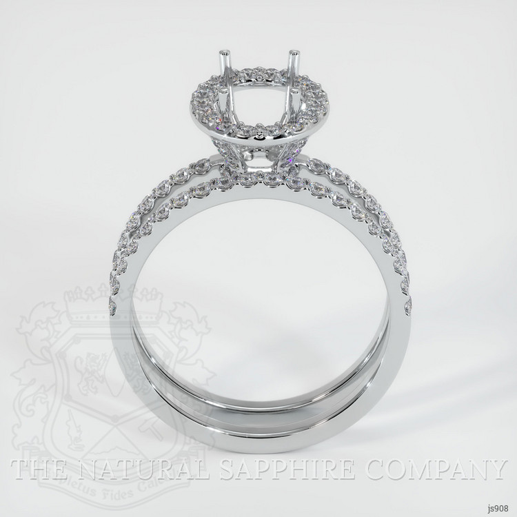 10K White Gold Pave Ring Setting