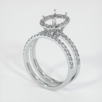 18K White Gold Pave Ring Setting Video