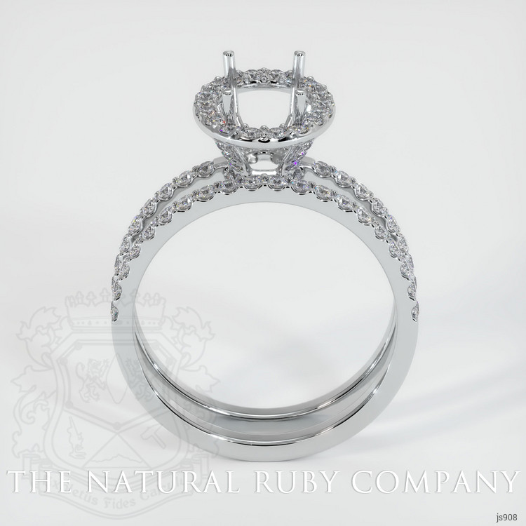 18K White Gold Pave Ring Setting