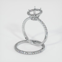 18K White Gold Pave Ring Setting Image