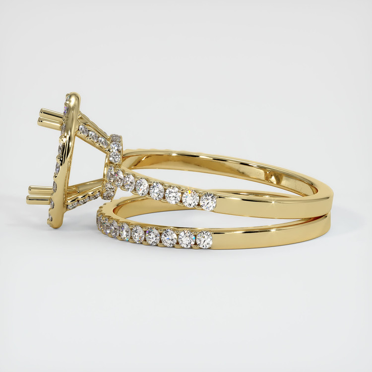 14K Yellow Gold Pave Ring Setting