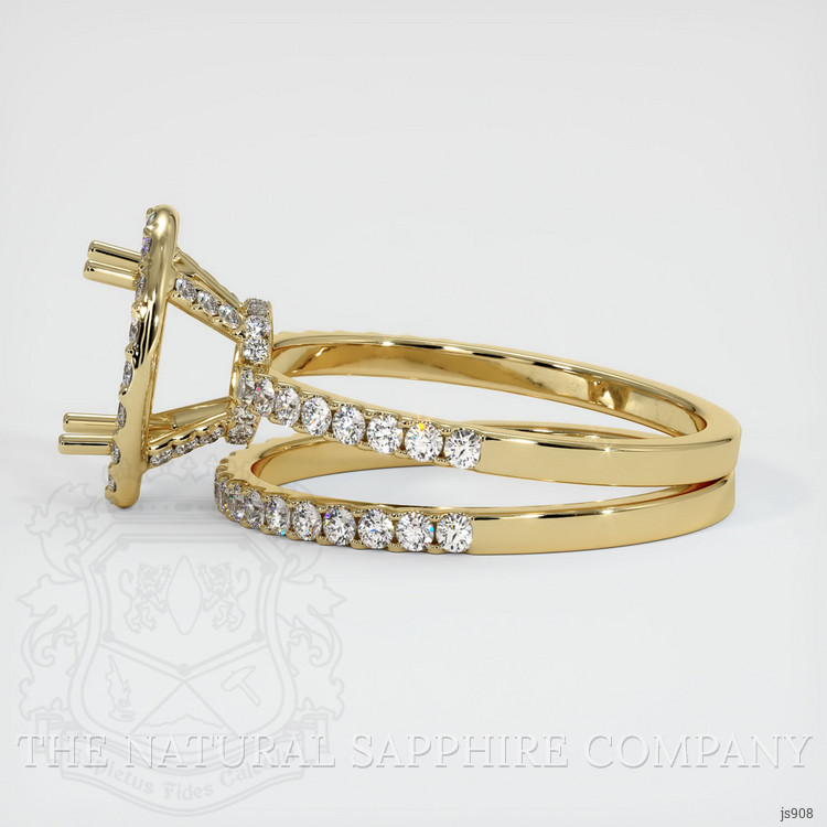 14K Yellow Gold Pave Ring Setting
