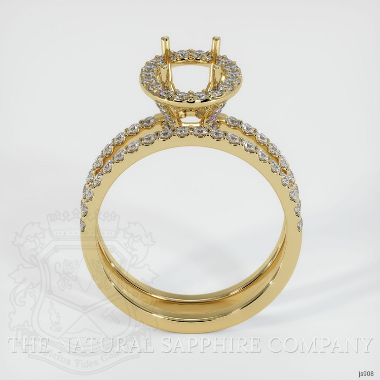 14K Yellow Gold Pave Ring Setting