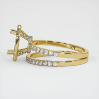 18K Yellow Gold Pave Ring Setting Image