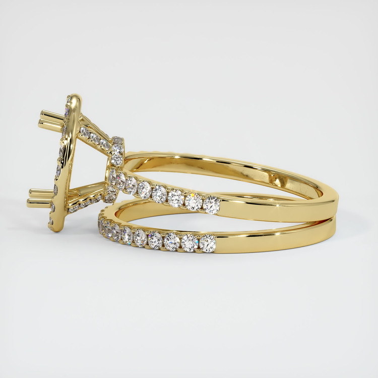 18K Yellow Gold Pave Ring Setting