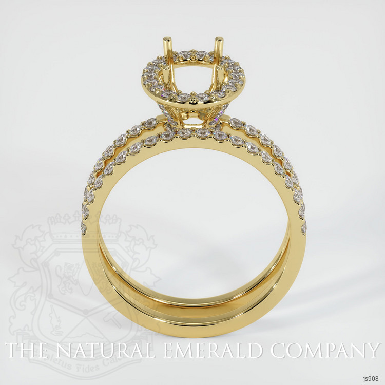 18K Yellow Gold Pave Ring Setting