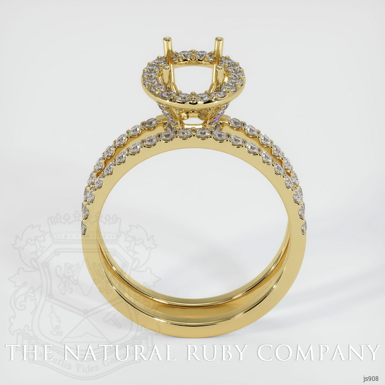 18K Yellow Gold Pave Ring Setting